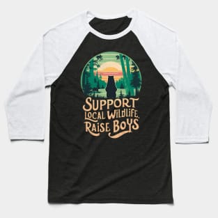 Boy mama support wildlife Baseball T-Shirt
